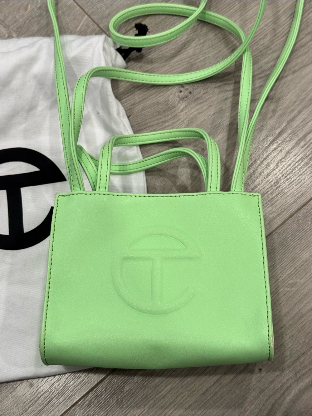 Telfar Mini Shopping Bag in Lime Green